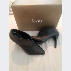 NWOT Levity Black Stiletto Booties